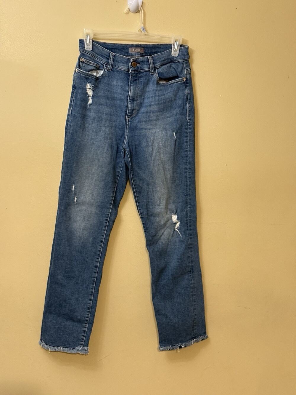 DL1961 Mara Ankle Jeans Womens 29 High Rise Straight Ventura Fray Clean Girl